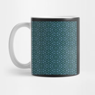 Turquoise blue abstract floral ornament Mug